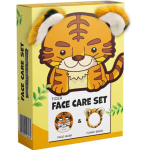 Zestaw - wygładzająca maska do twarzy i opaska tygrys