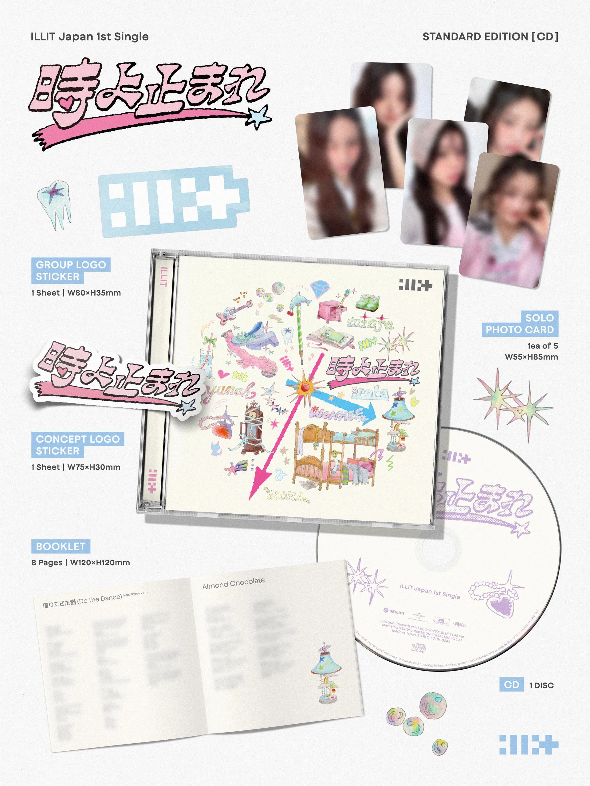 ILLIT: 時よ止まれ – Japan 1. Single album - Standard Edition - obrazek 2